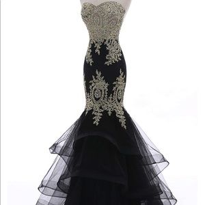 Embroidered Mermaid Tiered Dress